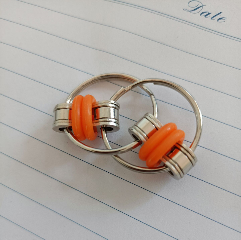 fidget cube 成人发泄自行车铁链玩具解压金属钥匙扣减压链条批发详情12