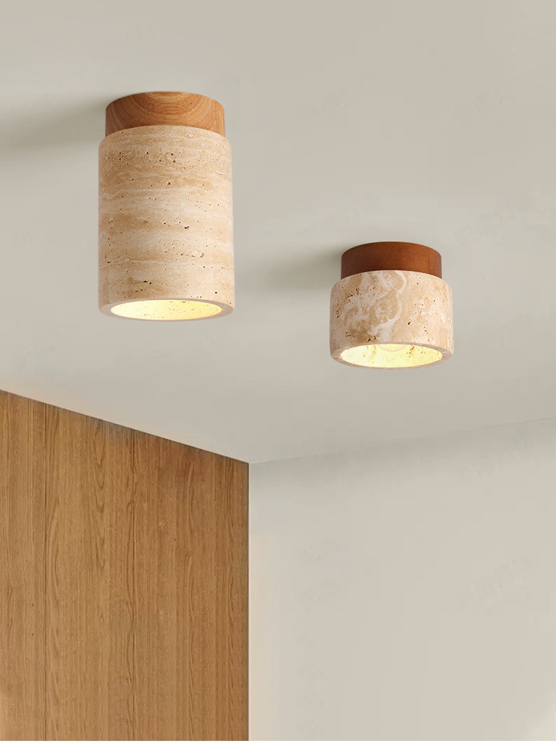 Japanese-style wabi-sabi ceiling lamp, yellow cave stone designer, retro and creative, entrance corridor, passageway, foyer, balcony small lamp pic 2