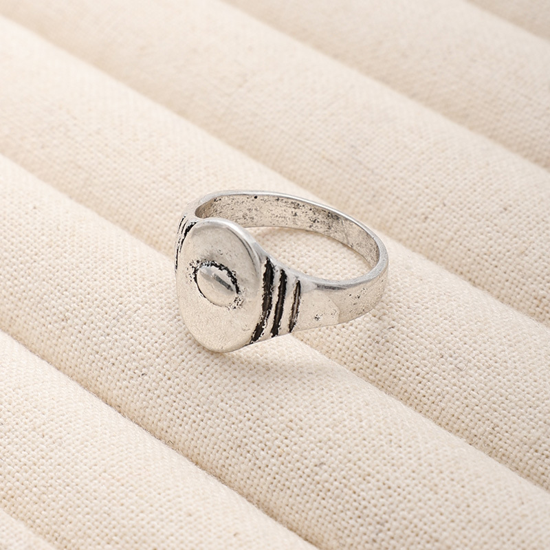 韩系小众设计mars手工复古做旧天然斑点石戒指简约百搭叠戴奶牛戒详情9