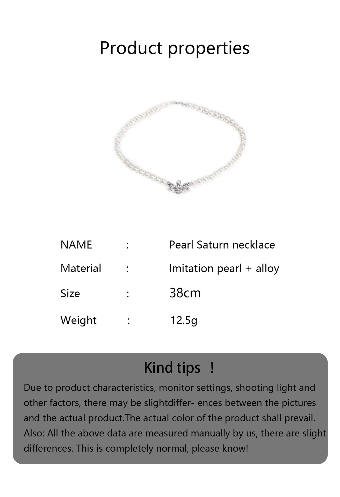 The Western Queen Saturn necklace, female star ball pearl brooch, simple and niche necklace accessory, light luxury and high-end collarbone chain pic 5