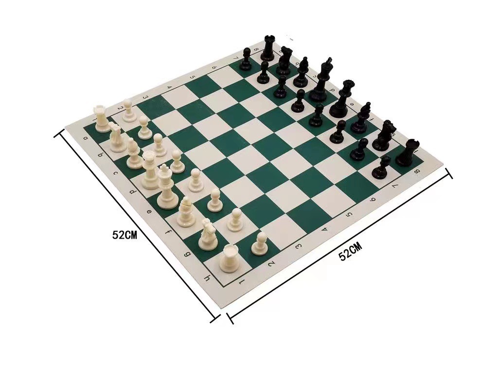 现代简约PU皮革国际象棋盘便携式可折叠袋装大小象棋棋盘棋子套装详情7