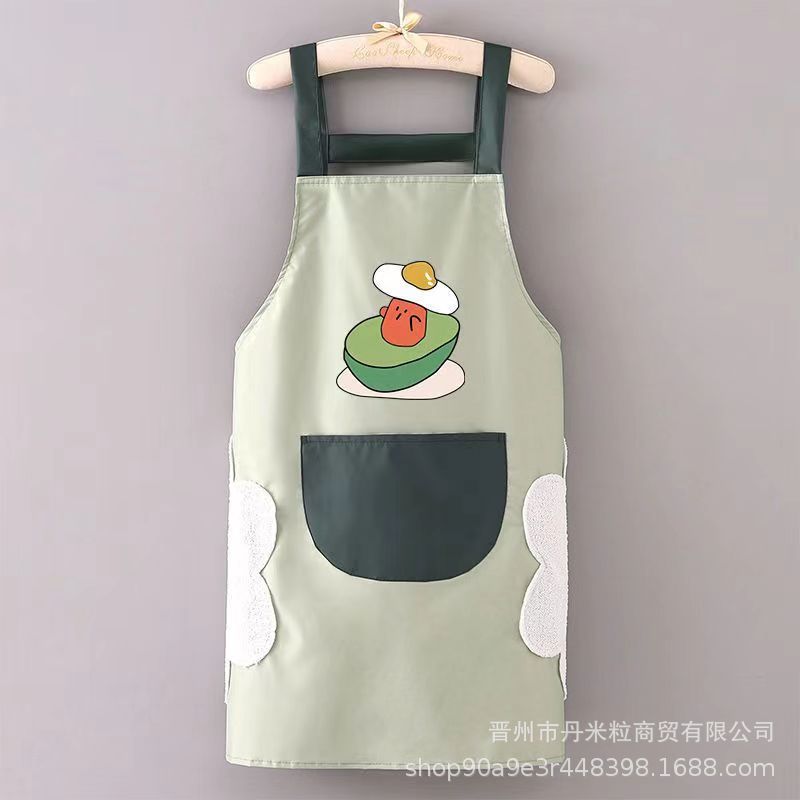 围裙家用厨房防水防油女可爱洋气做饭干活成人围腰耐脏工作服定详情3