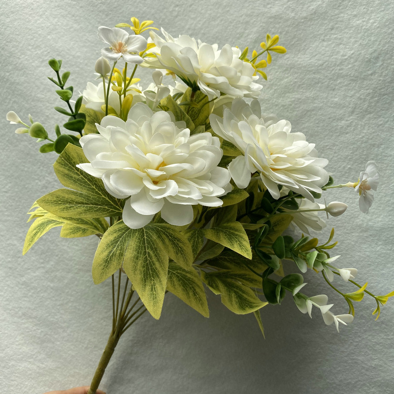 仿真9头千层菊家居场景装饰配景客厅会所摆放配饰假花摄影道具详情131