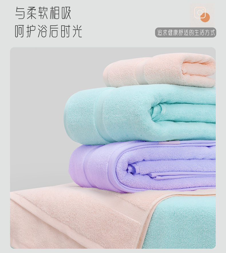 珊瑚绒抑菌强力吸水速干大浴巾成人家用柔软加厚毛巾浴巾批发套装详情5