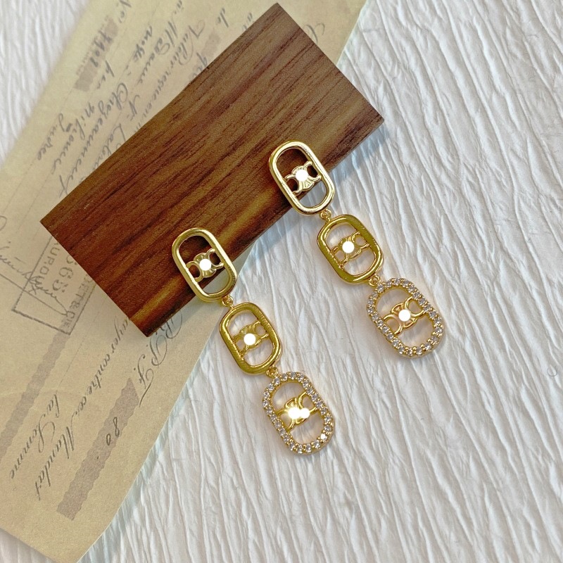 凯旋门同款金色流苏耳钉百搭猪鼻子高级轻奢新潮耳饰复古百搭耳环详情1