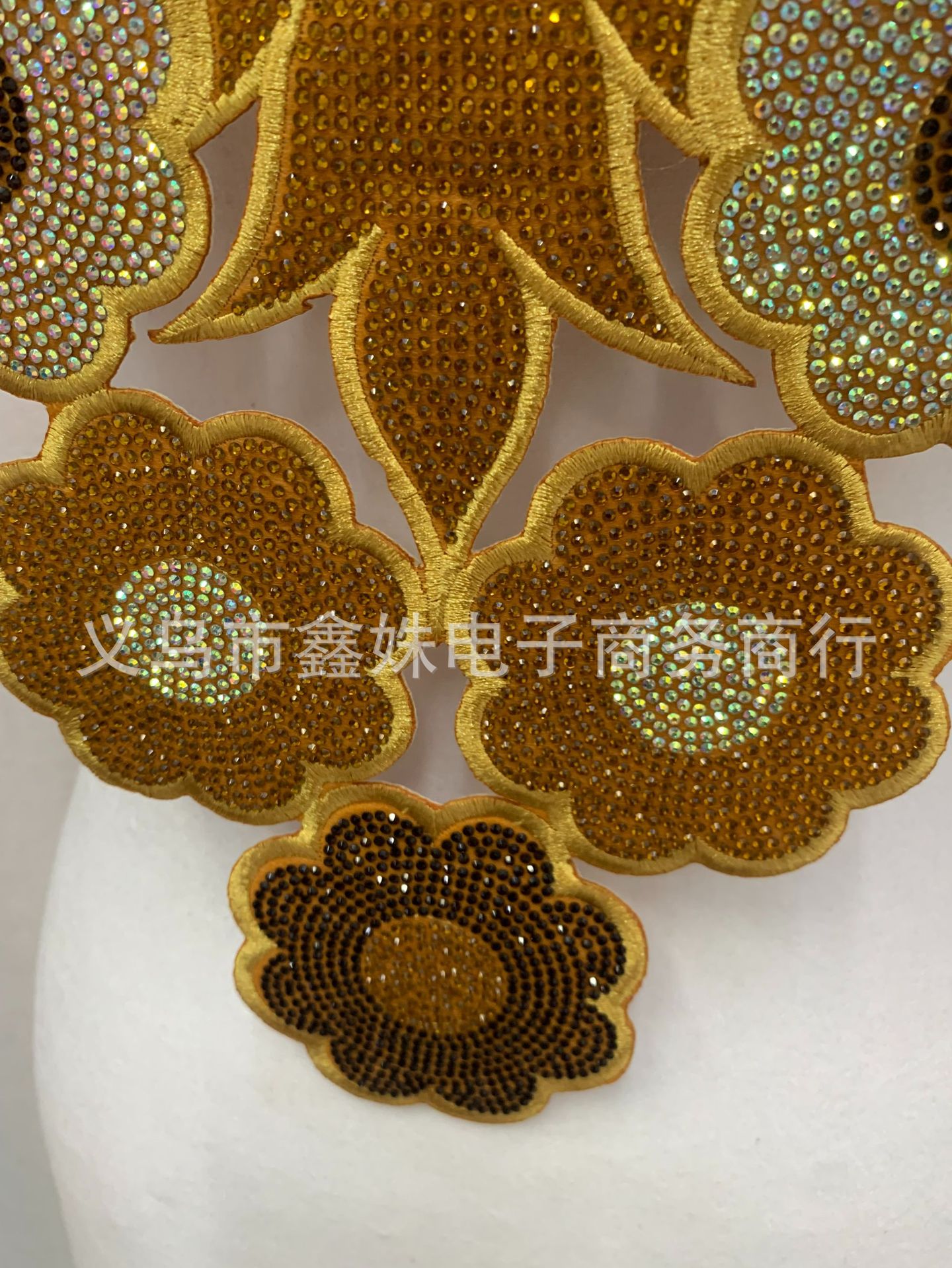 Full diamond back adhesive ironing DIY diamond-encrusted colored diamond shiny collar decoration fake collar collar accessories and auxiliary materials pic 7
