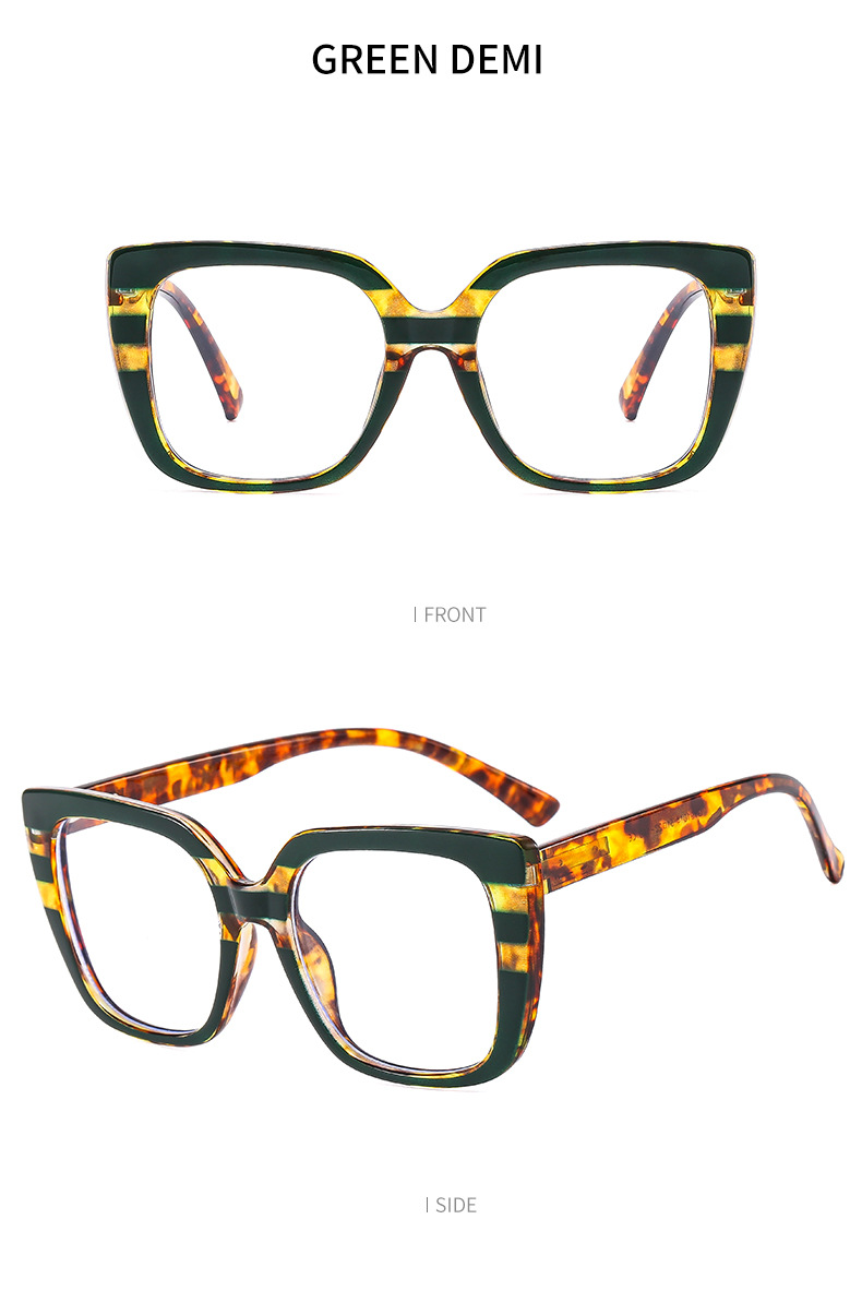 Cross-border best-selling optical glasses, European and American fashionable flat light glasses, anti-blue light rainbow large frame design, flower frame glasses frame wholesale discount, elegant and fashionable, protecting eyesight pic 16