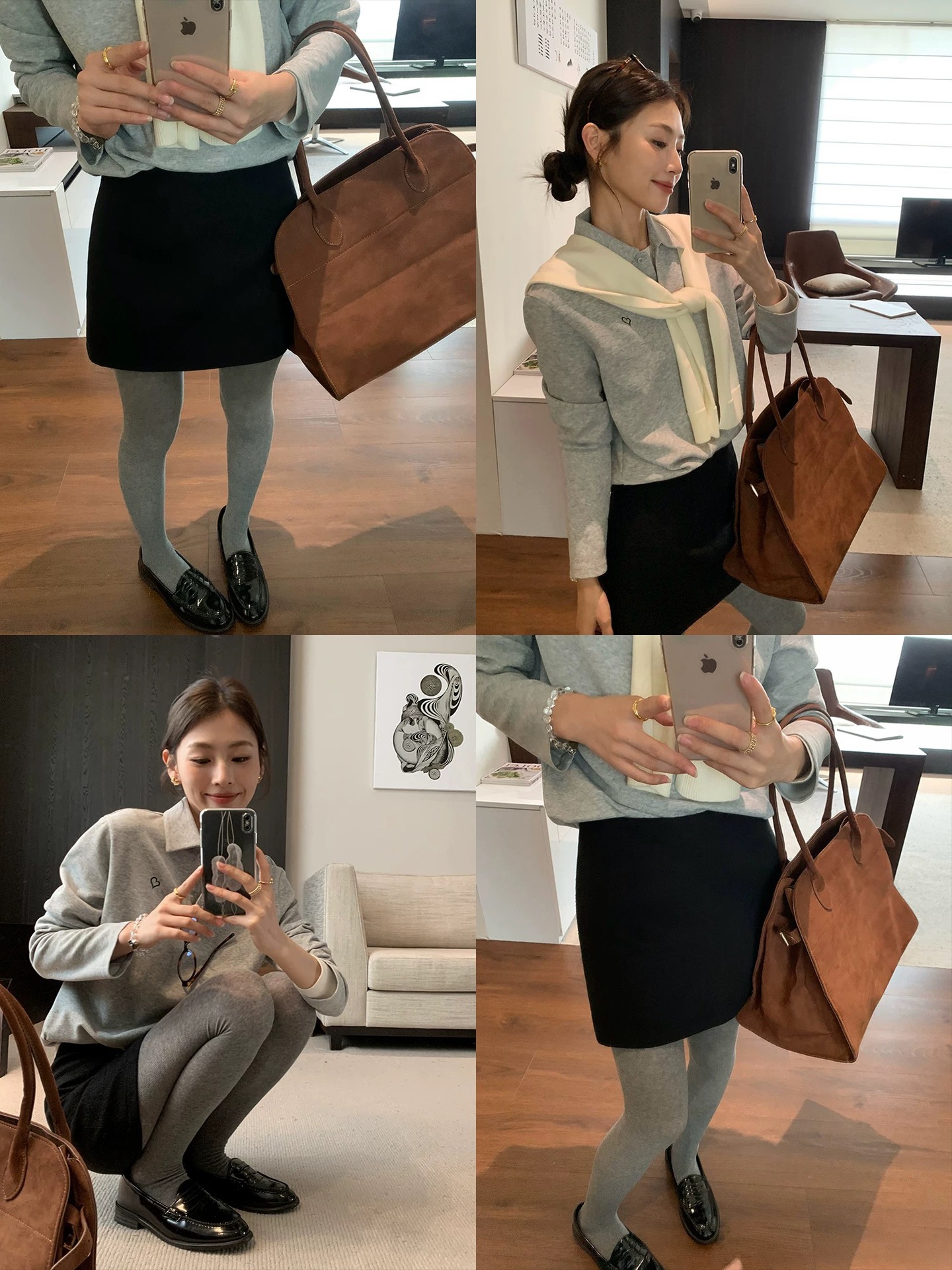 Four Beauties Slimming 100% short plush woolen A-line short skirt for women 25 winter New minimalist half skirt 9442 pic 37