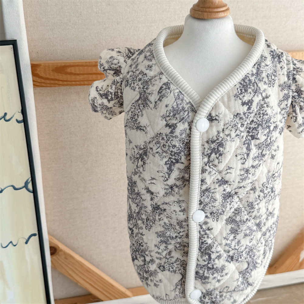 飞袖纱布宠物衣服加棉家居服小型犬小狗狗秋冬装保暖小猫咪猫衣服详情11