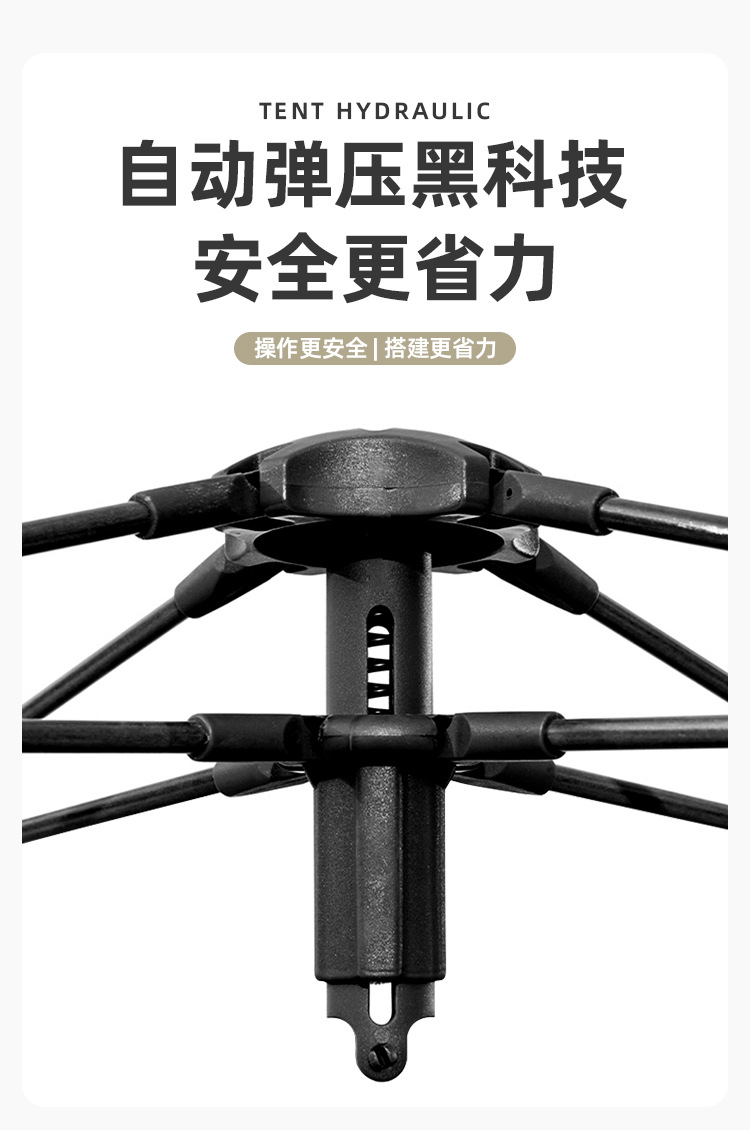 盛源秋日野营自动速开公园帐篷带门厅涂银黑胶户外露营帐篷套装详情14