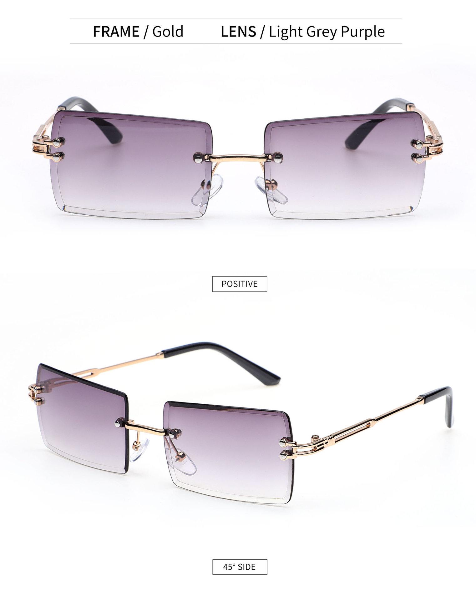 金属无框太阳镜女士批发眼镜时尚欧美方框超轻男款眼镜防晒墨镜详情19