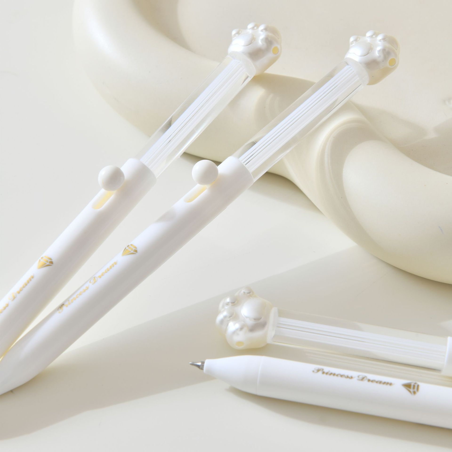 晨光可爱猫爪花朵卡通中性笔速干学生笔高颜值创意书写笔饰品配件散珠串珠详情14