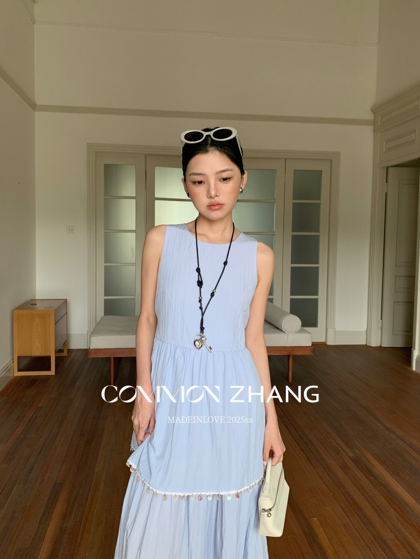 CZ ZHANG Summer Korean version anti-aging button patchwork round-neck sleeveless vest dress B26797 pic 25