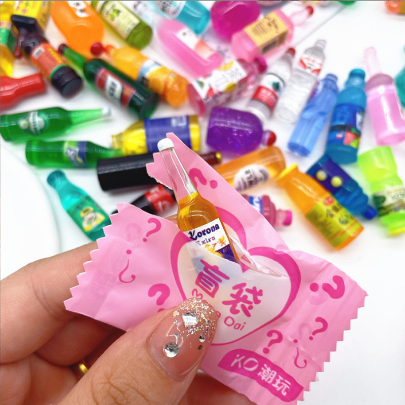 Independent wine bottles, blind bags, resin food and play bottles, mini food and snack models, role-playing decorations and ornaments pic 6