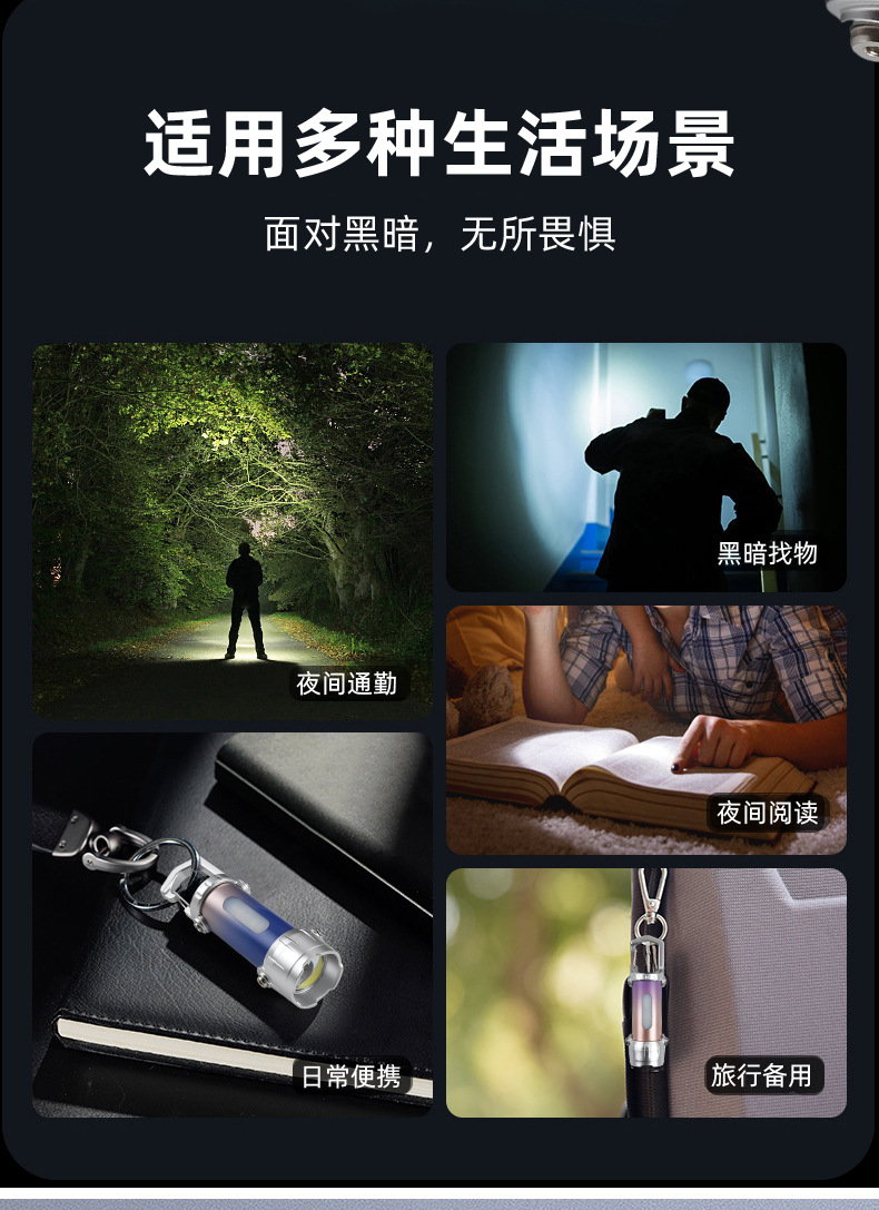 Portable keychain light, mini flashlight, toy light bulb pic 10