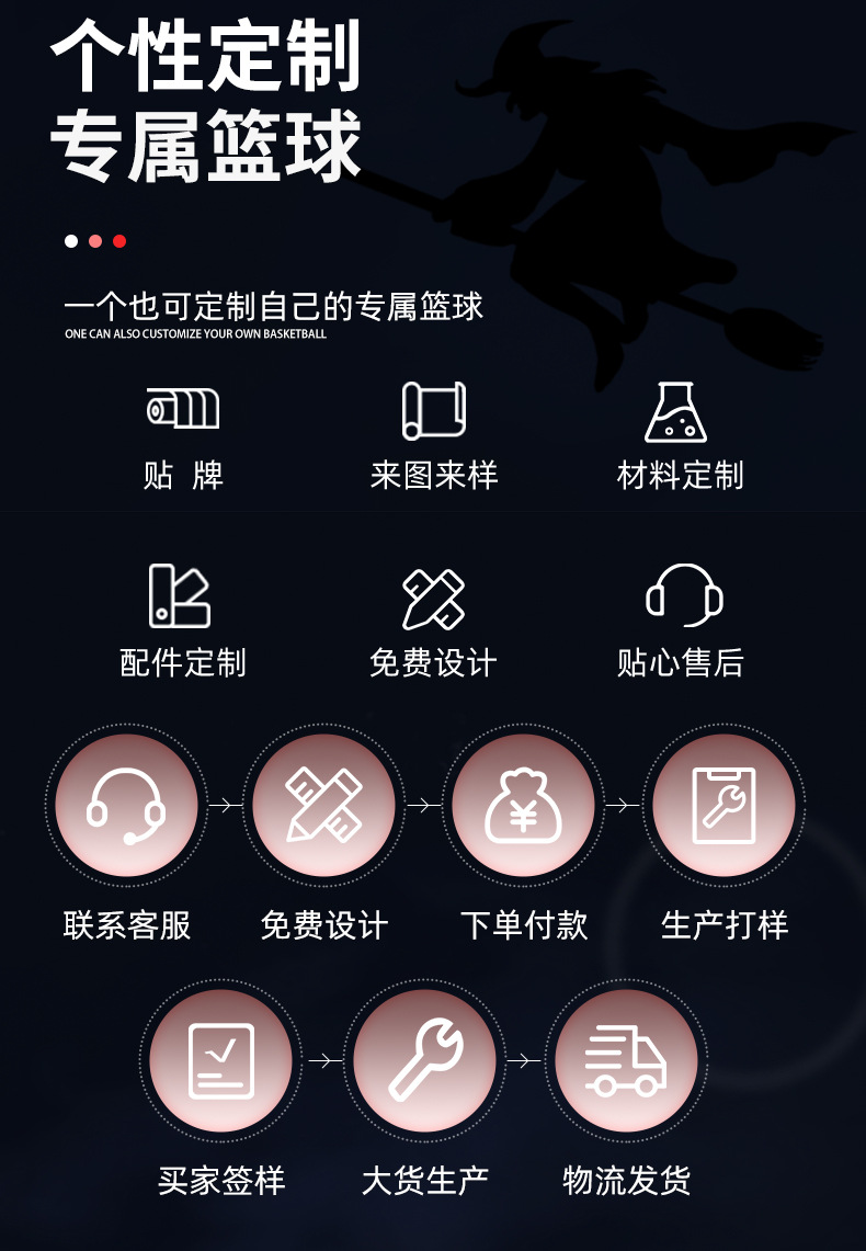 PSYCHE七号篮球万圣节限定夜光发光篮球跨境万圣节礼物新品篮球详情18