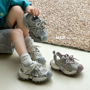 2025年夏季新款儿童老爹鞋时尚旋转扣童鞋单网透气男女童运动跑鞋详情20
