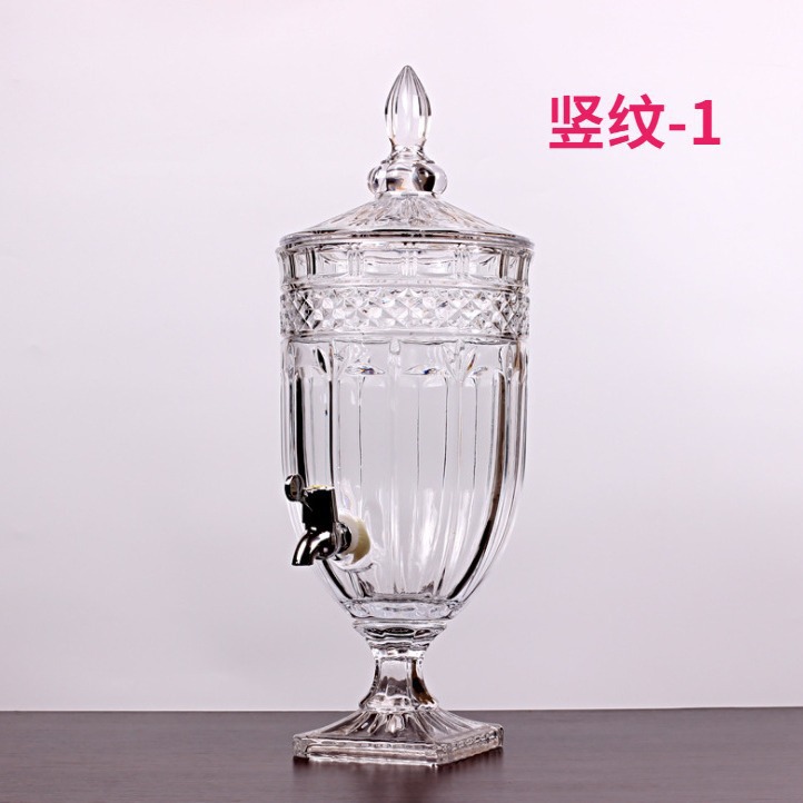 玻璃果汁罐饮料桶带龙头商用柠檬水果汁桶 大容量密封详情7