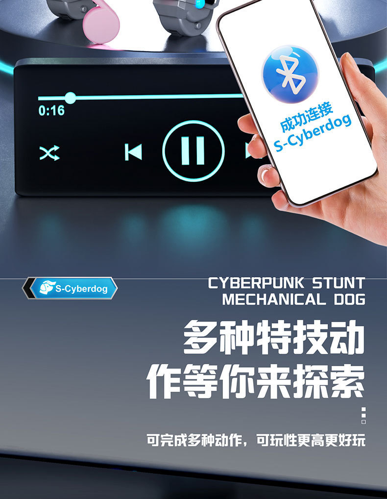 AI跨境外贸遥控智能机器狗黑科技机械狗人工智能宠物电子儿童玩具详情8