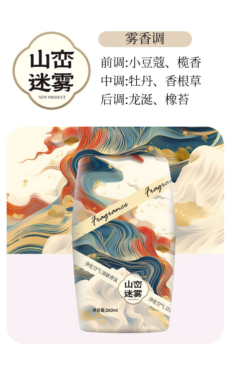 新国潮浴室香氛空气清新剂持久清浴室香氛室内卫生间厕所260ml详情11