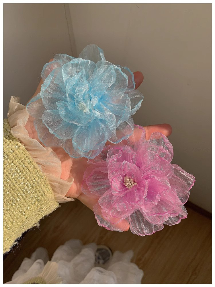 The color is super spring-like ~ Vacation-style large flower hair clip, side clip, new 2024 bangs hair accessory for women pic 17
