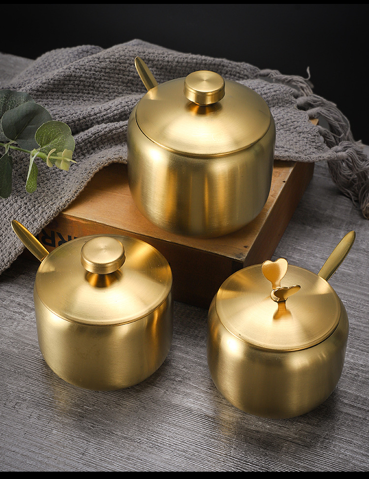 Thickened steel, food-grade stainless steel seasoning jars, tea jars, tinplate jars, plates, kitchenware pic 11