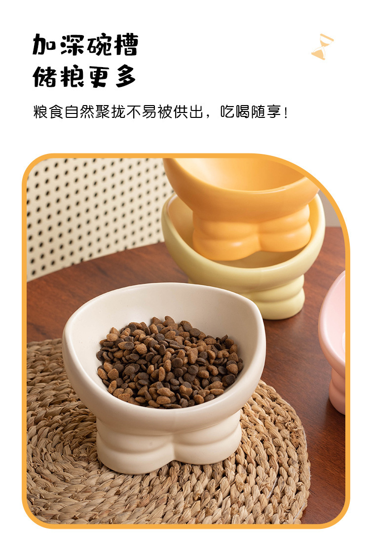 Pet colored ceramic bowls, pet feeding bowls, pet supplies, pet automatic water dispensers, dog bowls, pet feeders, pet tableware, pet feeding supplies, durable and easy to clean pic 13