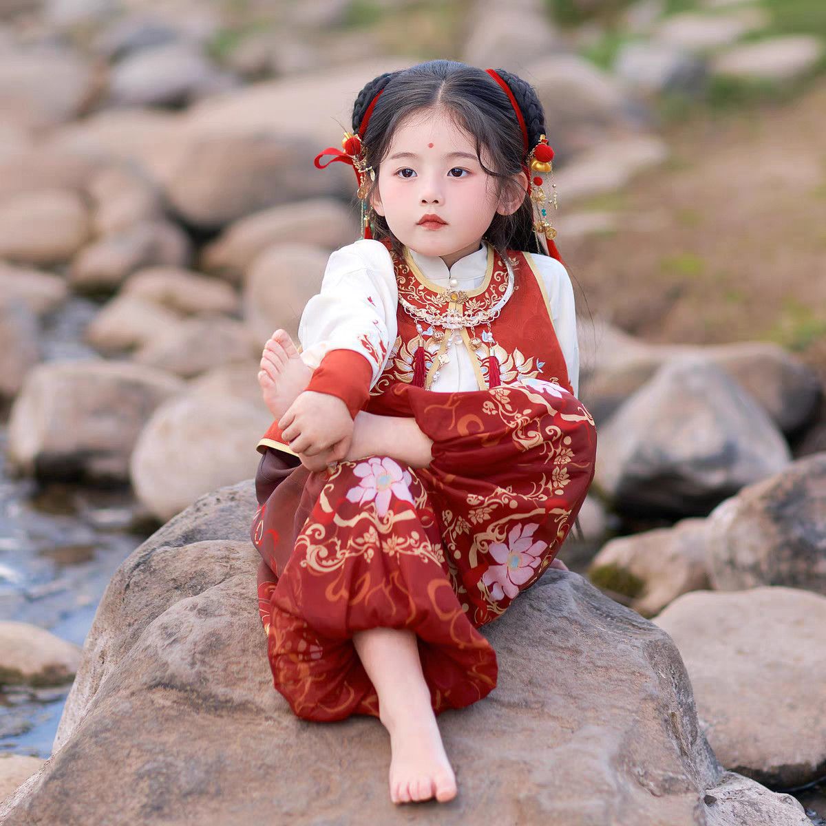 国潮儿童汉服服装中国套装国潮女童春装中式服男童详情14