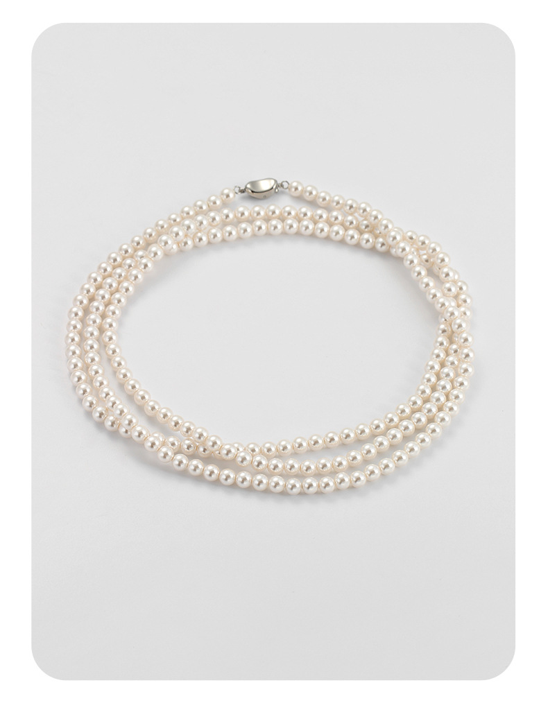 120cm珍珠项链多戴法正圆仿施家項链叠戴高级感女百搭长款毛衣链详情20