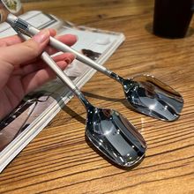 德国不锈钢加深加厚 勺子长柄 家用喝汤勺大头圆勺小汤匙调羹粥勺详情19