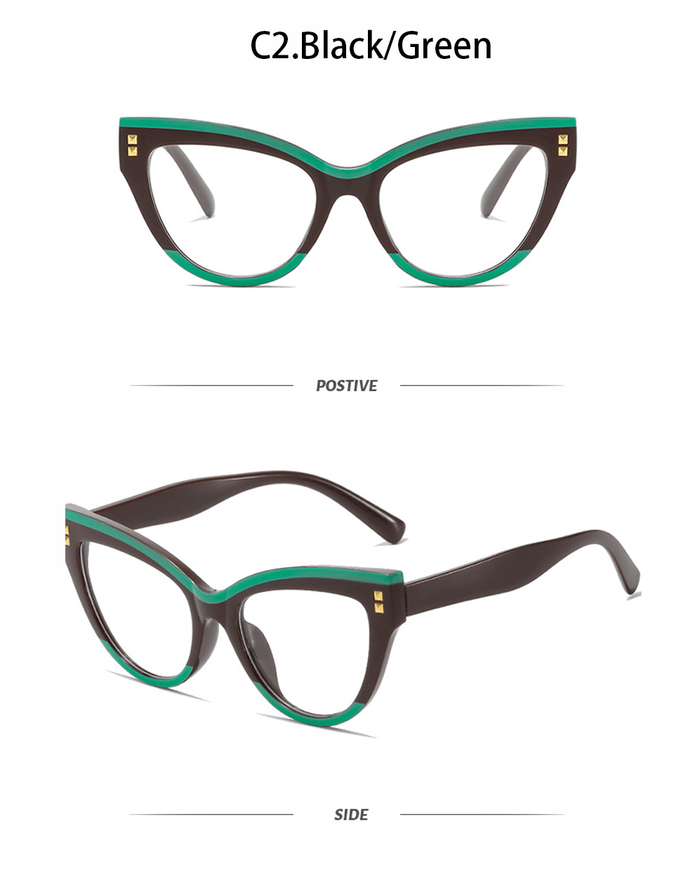 New fashionable anti-blue light cat-eye flat glasses, computer glasses, anti-glare and anti-ultraviolet frame glasses, cross-border pic 11