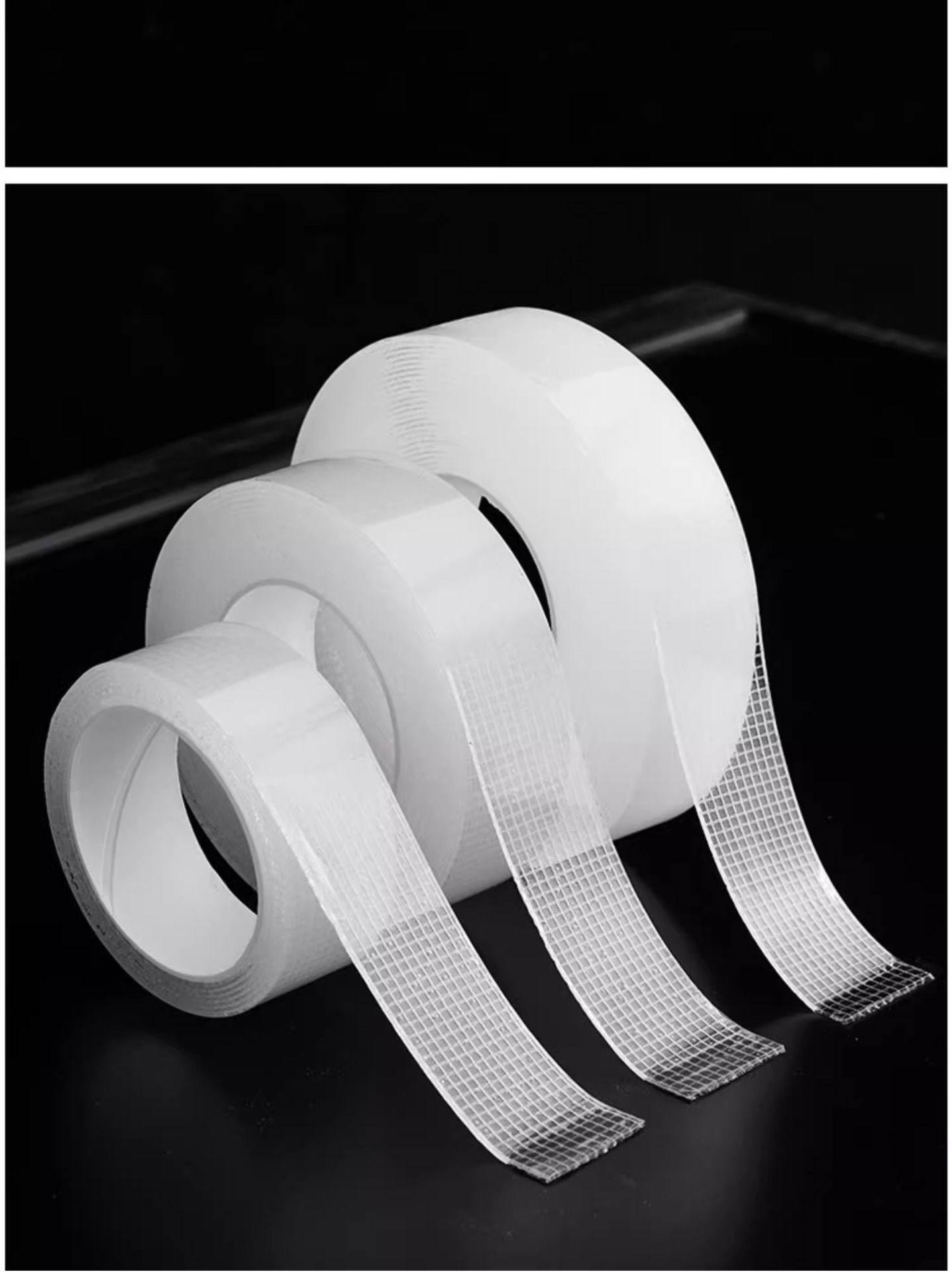 Grid nano double-sided tape, transparent high-viscosity strong cloth-based tape, traceless adhesive, double-sided adhesive, fixed back adhesive, adhesive magic pic 9