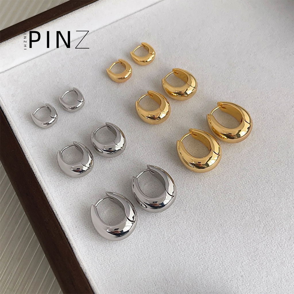 【 Upgraded Version 】 18K real gold plated, thickened, high-end, French light luxury style ear buckles, gold-plated texture earrings for women pic 14