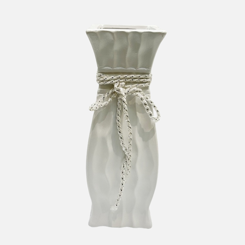 French retro vase, plastic imitation ceramic relief mini vase, ins style, bedroom hydroponic flower arrangement, living room decoration pic 6