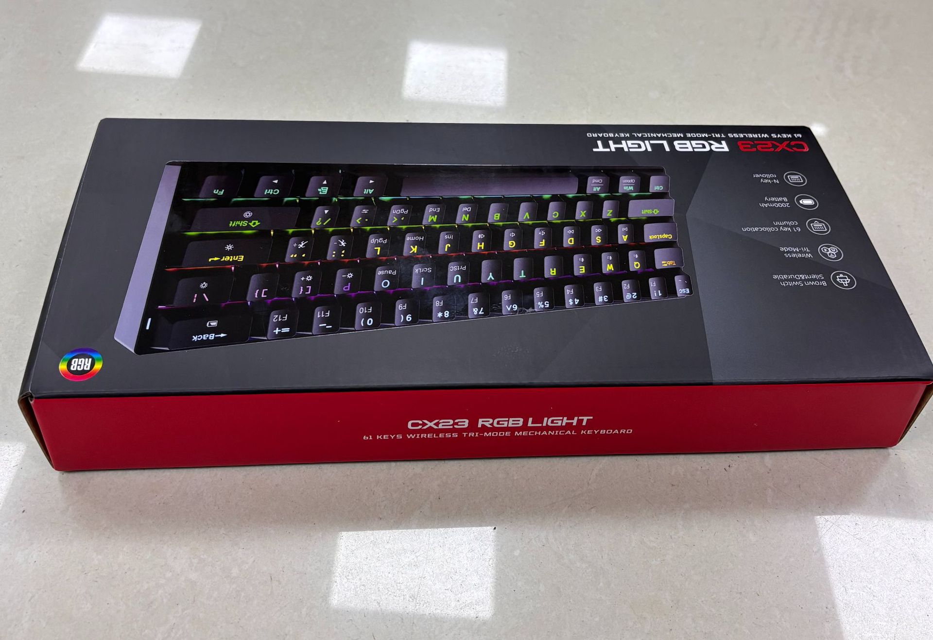 蓝牙三模机械键盘61键RGB发光茶轴电竞无线游戏键盘 工厂热销详情22