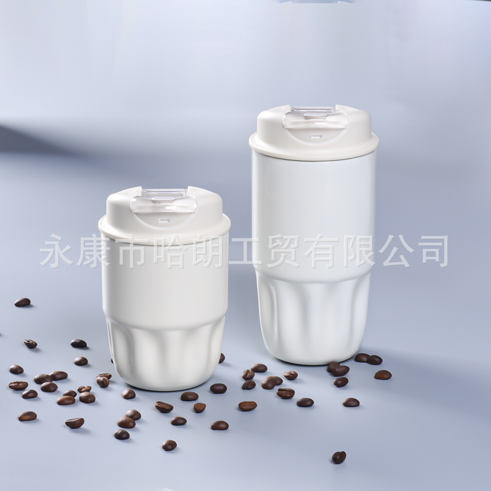 潮牌316不锈钢咖啡杯高颜值陶瓷保温杯便携随行杯子网红水杯定制详情3