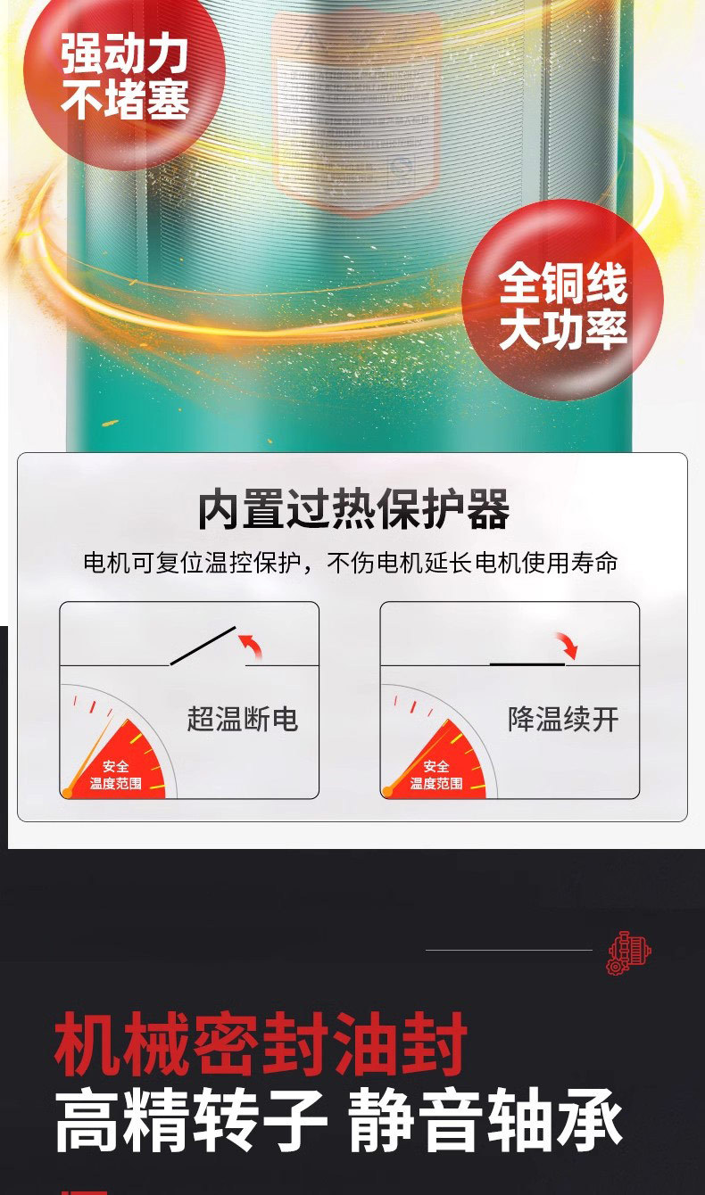 格兰福上海人民QY农用灌溉三相国标油浸式潜水泵380V高扬程大流量详情12