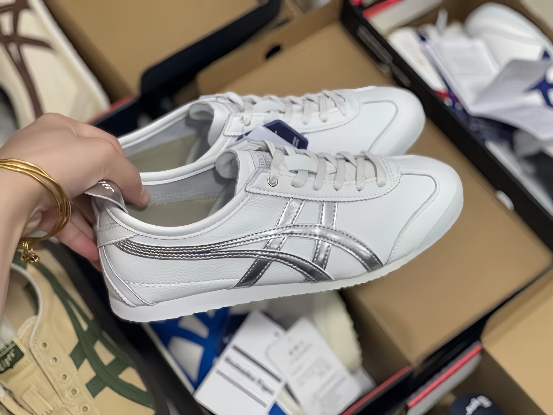 莆田鞋鬼冢虎亚瑟一脚蹬女鞋懒人德迅鞋tiger男鞋情侣运动鞋 纯原详情15