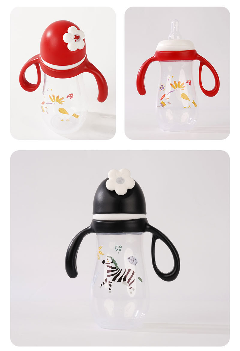 Infant PP baby bottle, anti-drop and anti-swelling, wide-mouth imitation breast milk with handle, direct supply from the manufacturer pic 10