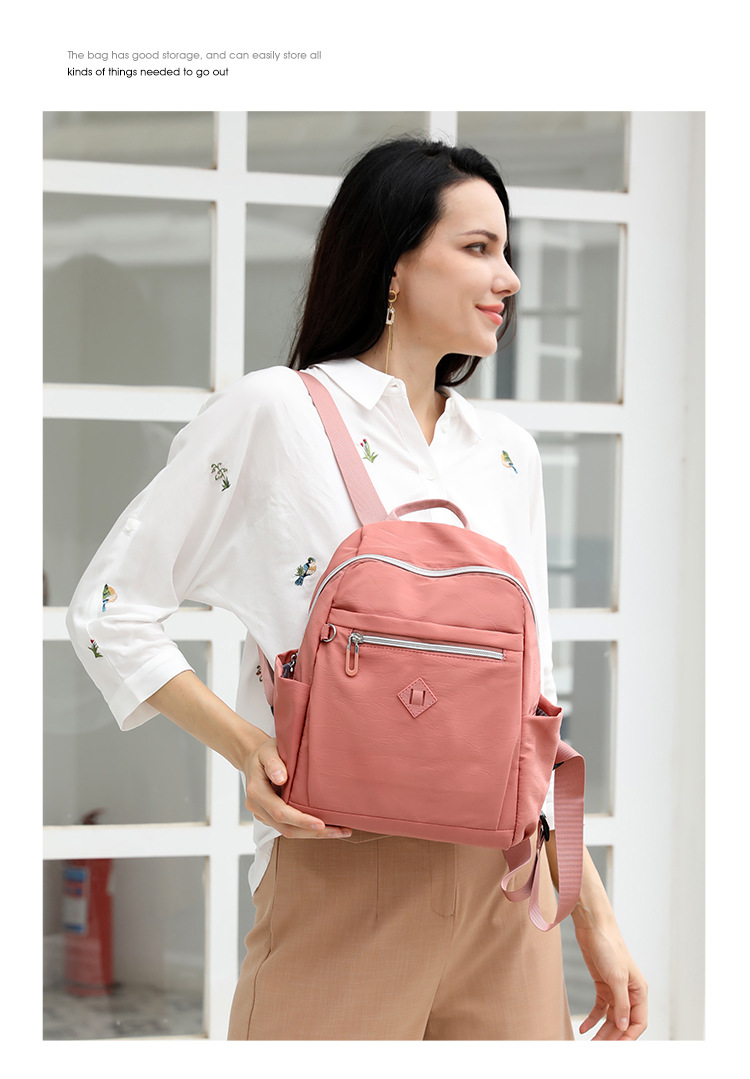 大容量双肩包女士时尚潮流韩版背包防泼水出行旅行包情侣韩版书包详情20