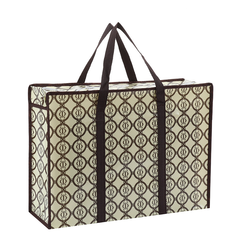 现货大容量防水搬家袋手提袋覆膜无纺布旅行衣物收纳袋超市购物袋详情11