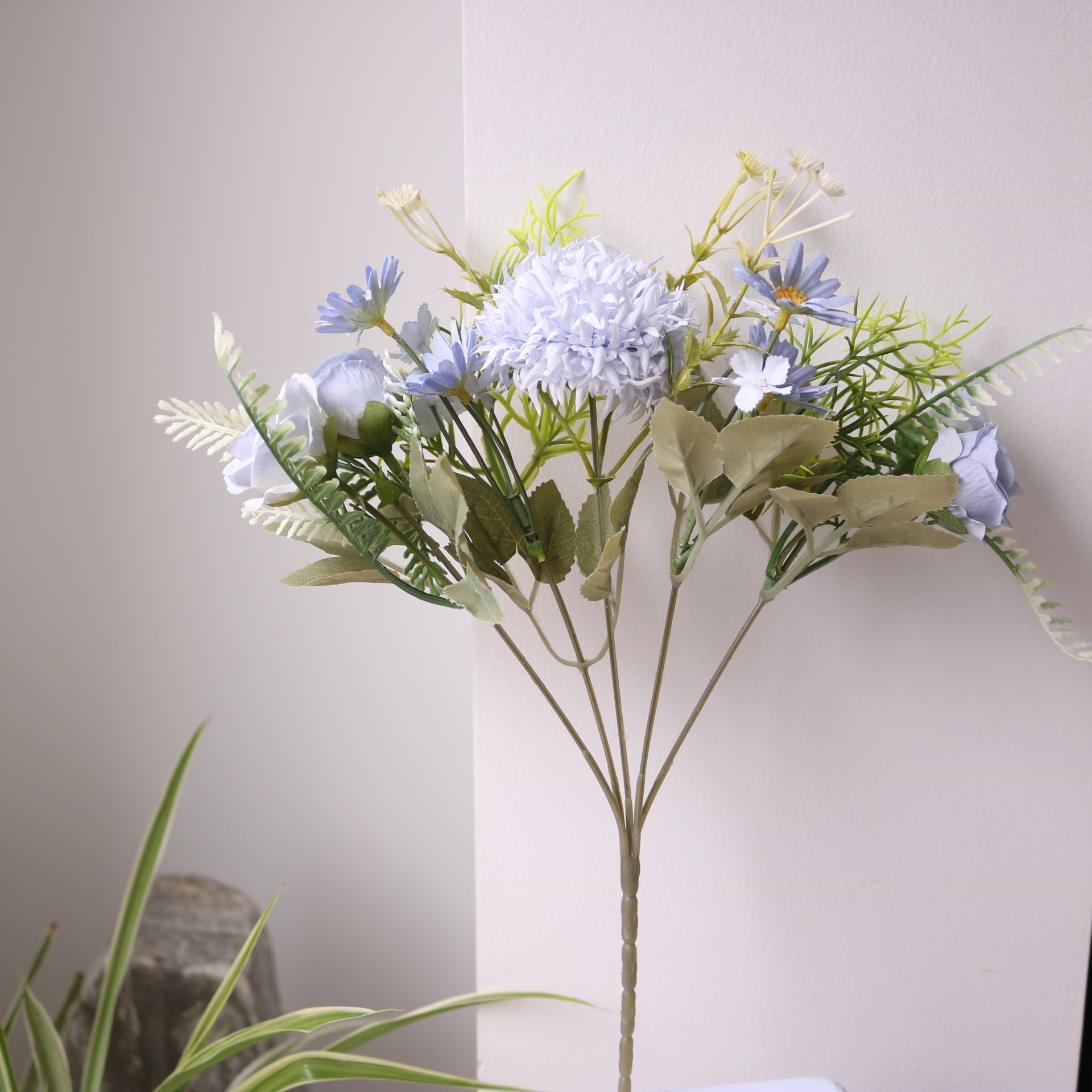 仿真花刺球玫瑰组合森系田园雏菊小把束家居装饰手工帽子头饰配件详情23