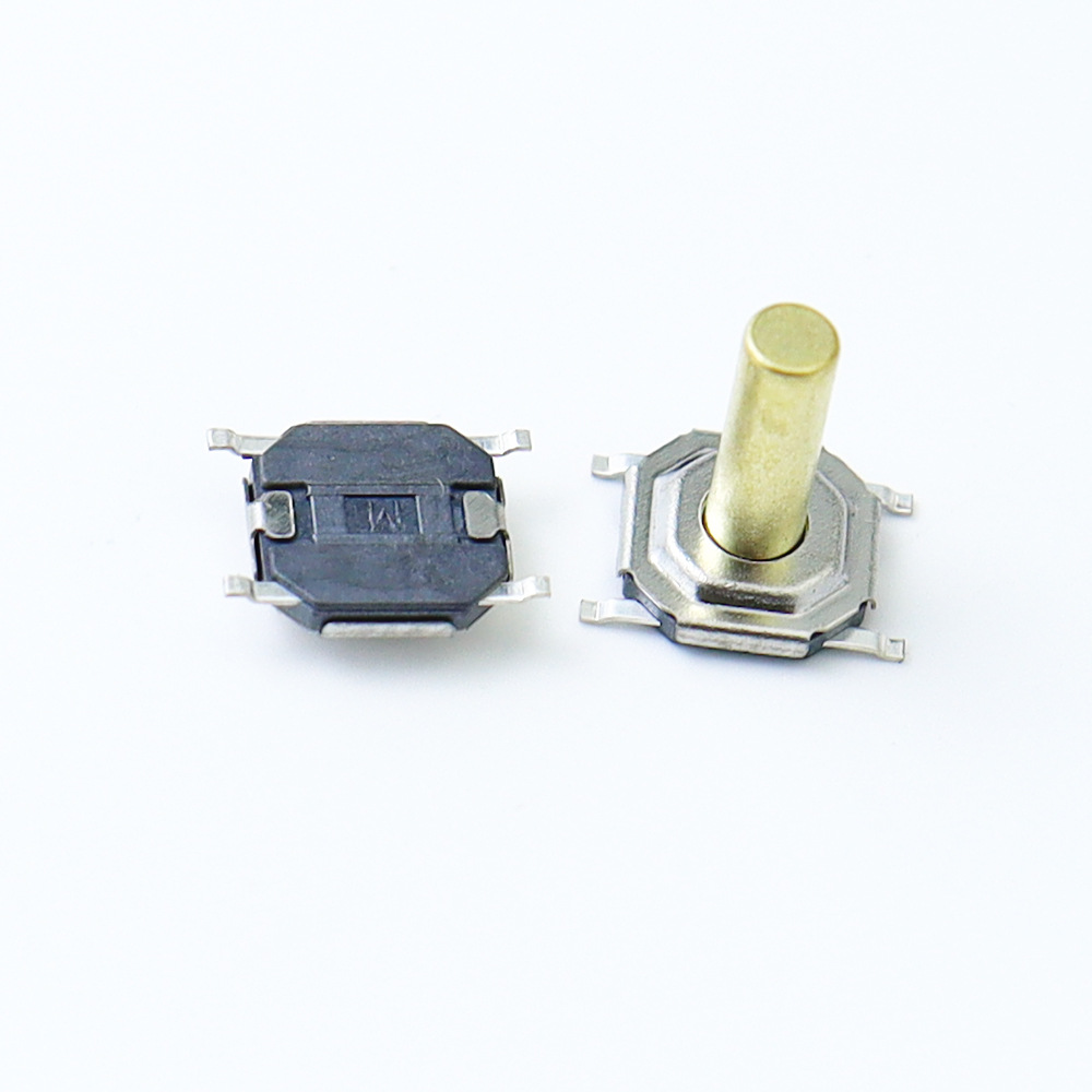 Manufacturer 5.2*5.2 touch switch 4*4*1.5-8 four-pin patch waterproof metal copper head key switch tape pic 6
