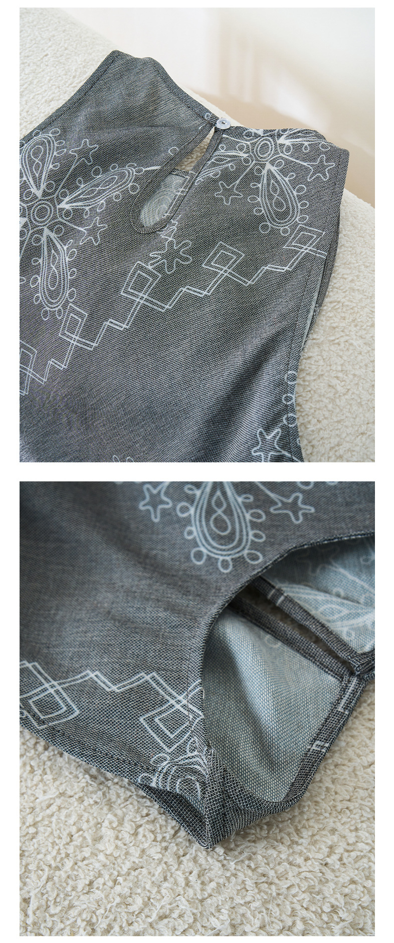 Rongtai Tencel Linen printed improved cheongsam sleeveless slimming dress for Women 2025 New style elegant A-line dress pic 46