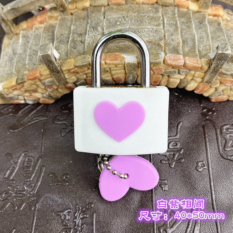 厂家直销彩色 同心锁 许愿锁 长寿锁 连心锁爱情锁景区工艺品LOGO详情24