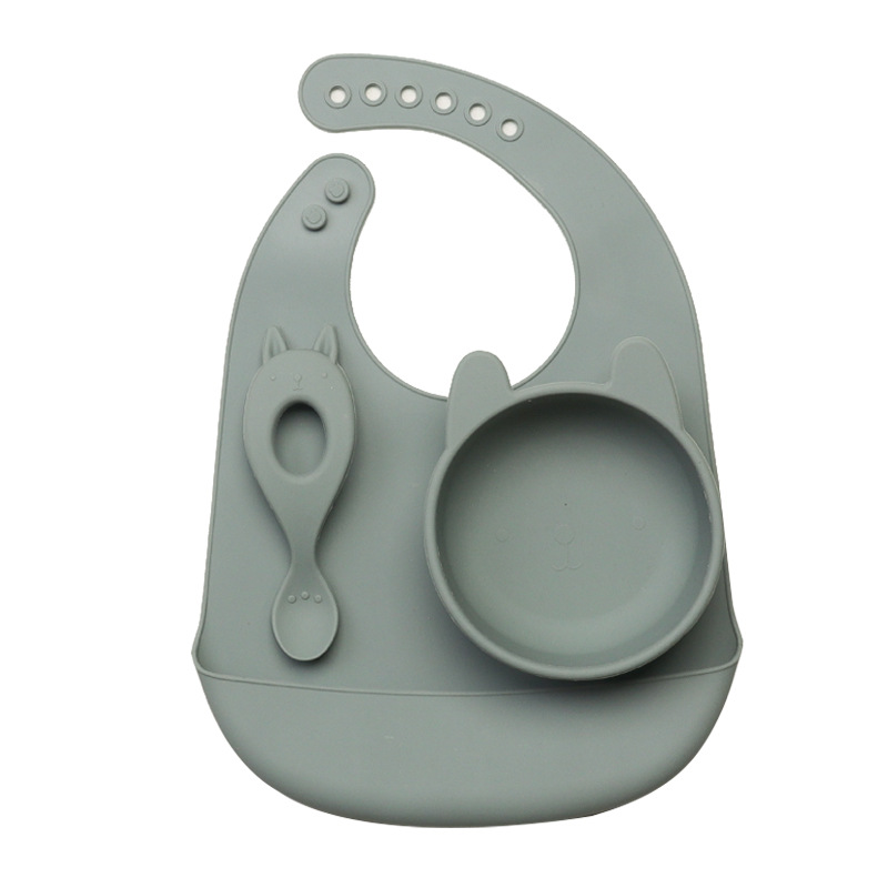 食品级硅胶餐具套装儿童喂养卡通辅食硅胶碗吃饭勺子围兜宝宝吃饭详情10