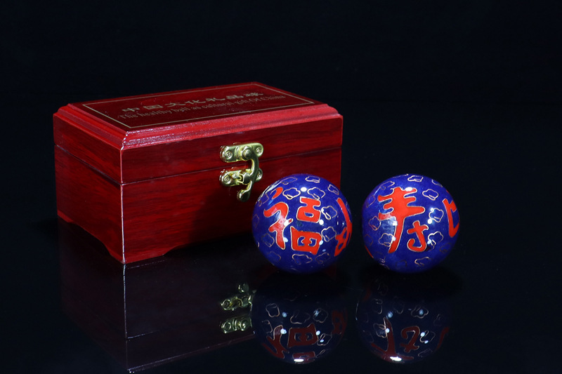 Premium gift box set of Beijing Cloisonne handball outer craft cultural gift Cloisonne low-temperature fitness ball pic 11
