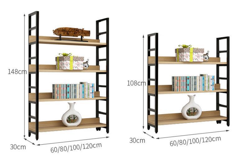 简易钢木货架置物架家用多层落地展示架子办公室超市储物架收纳架详情23