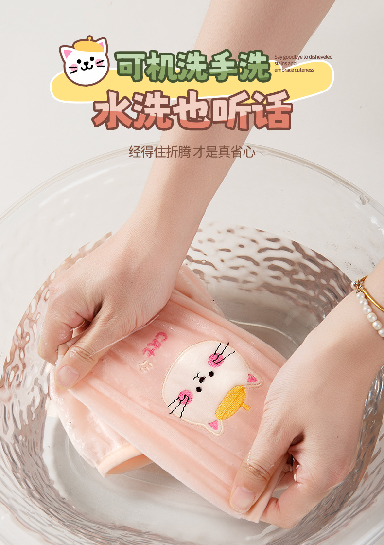 儿童袖套防水防污保暖袖套可爱宝宝护袖小孩儿童卡通绒布秋冬袖套详情9