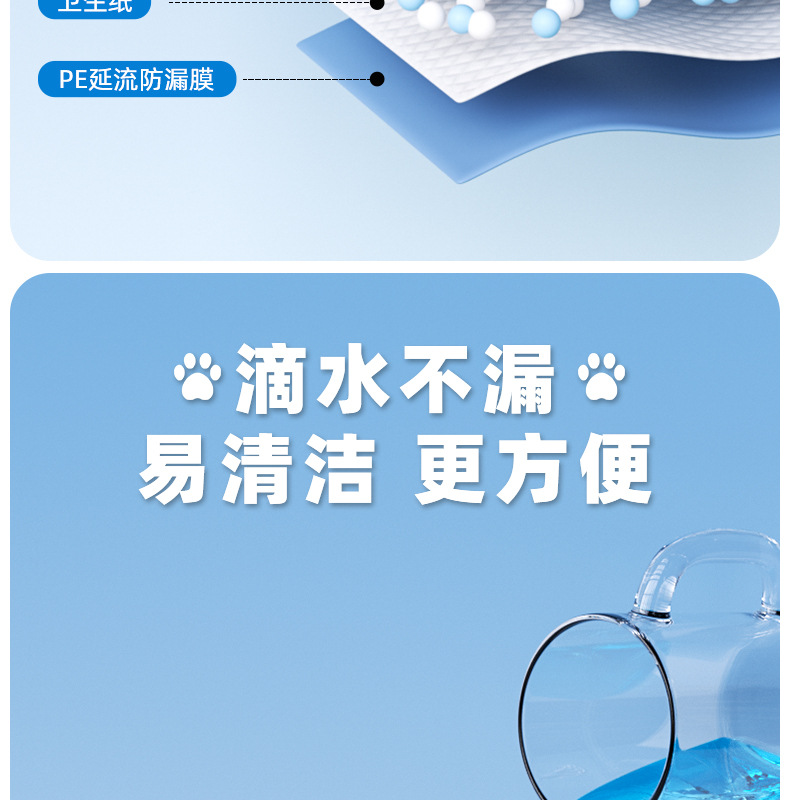 亚马逊狗尿片宠物尿垫大量批发一次性吸水除臭狗狗加厚隔尿垫用品详情6